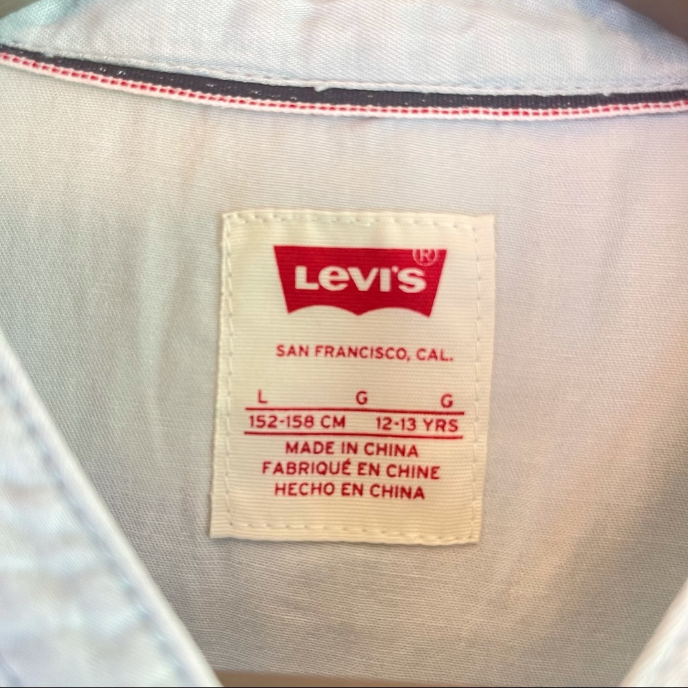 Levi’s Western Denim Casual Girls Shirt Dress Size Large NWT - Picture 9 of 10